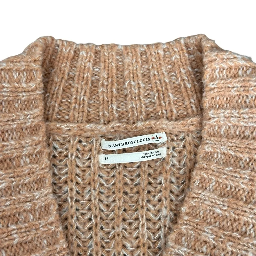 Anthropologie Honore Chunky Knit Wool Alpaca Blend Sweater Honey Tan Women Small